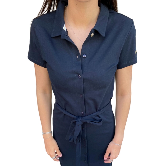 Les tropeziennes textile les tropeziennes flory robe polo longue marine 9028001_4