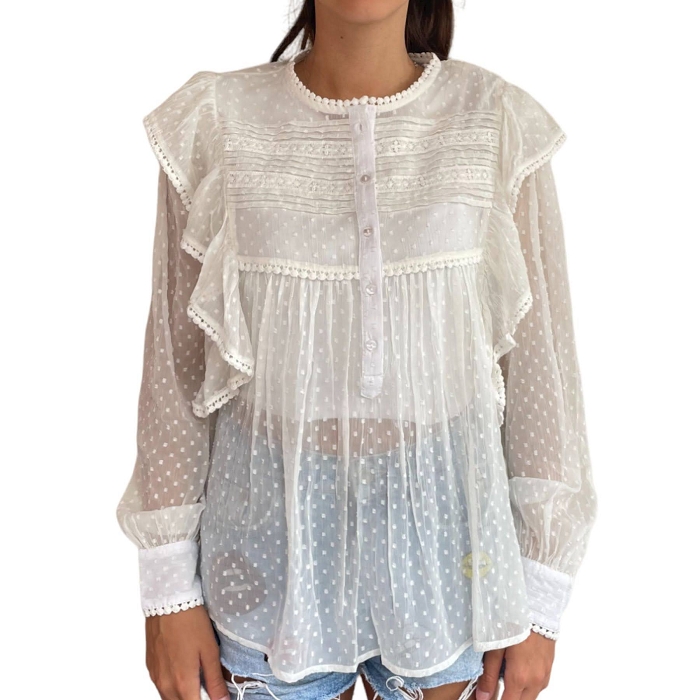 Les tropeziennes textile les tropeziennes clairie blouse blanc 9028701_1