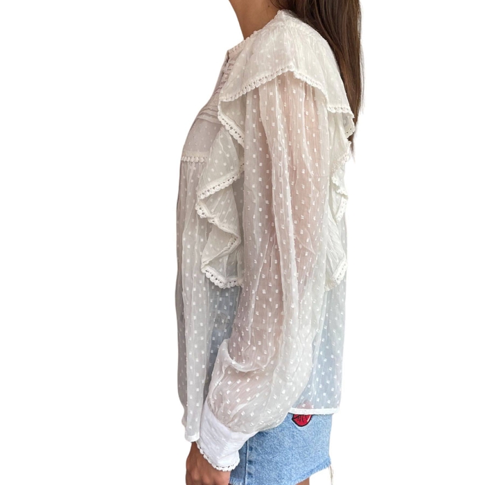 Les tropeziennes textile les tropeziennes clairie blouse blanc 9028701_3