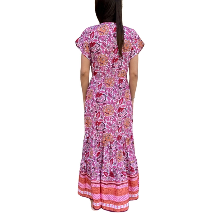 Les tropeziennes textile les tropeziennes bonnie rose robe longue 9029701_3