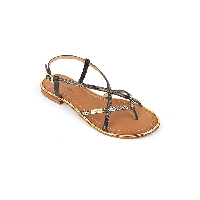 Les tropeziennes chaussures les tropeziennes monaco noir or 9030301_2