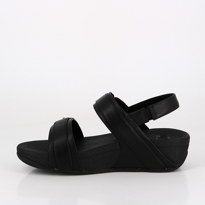 Fitflop chaussures fitflop sandales lulu cuir noir avec bride noir9031101_3