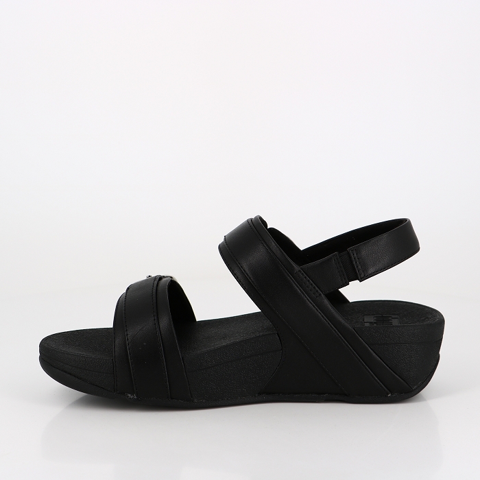 Fitflop chaussures fitflop sandales lulu cuir noir avec bride 9031101_3