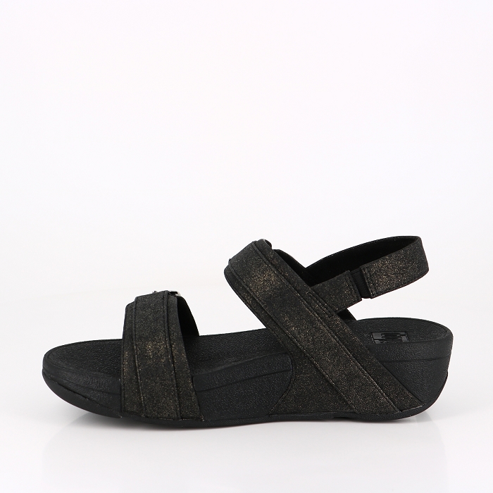 Fitflop chaussures fitflop sandales lulu noir scintillant avec bride noir9031201_3