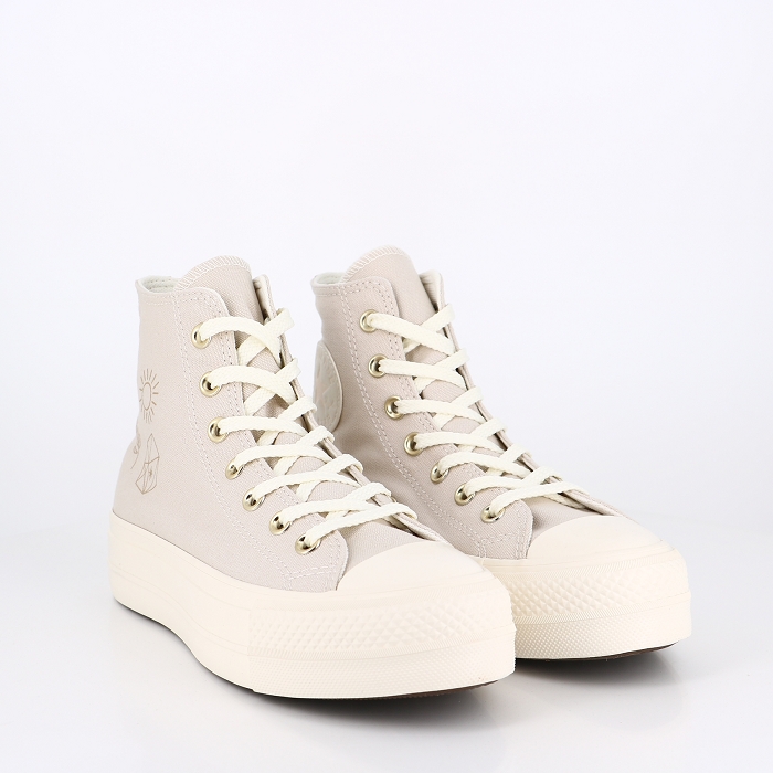 Converse chaussures converse chuck taylor all star lift platform golden elements beige9032801_5