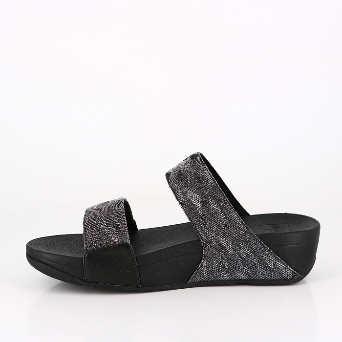Fitflop chaussures fitflop sandales lulu glitz slides black noir9033701_3
