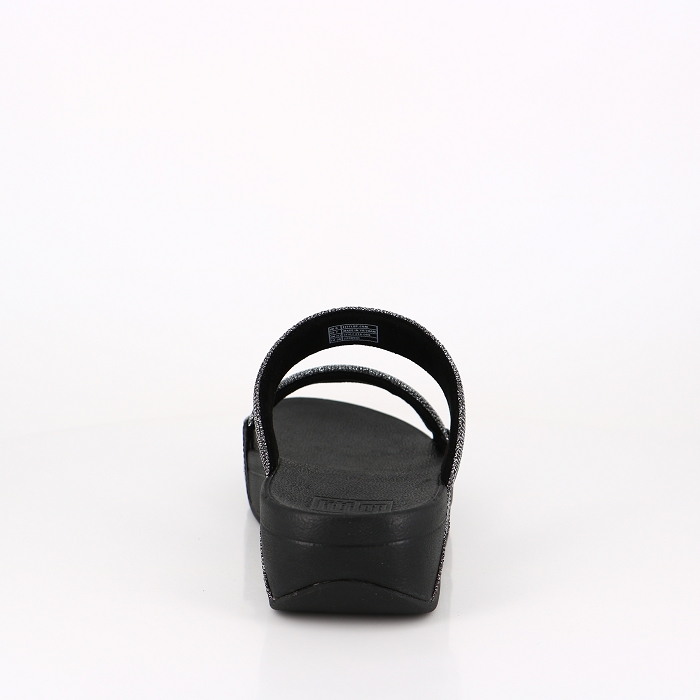 Fitflop chaussures fitflop sandales lulu glitz slides black noir9033701_4
