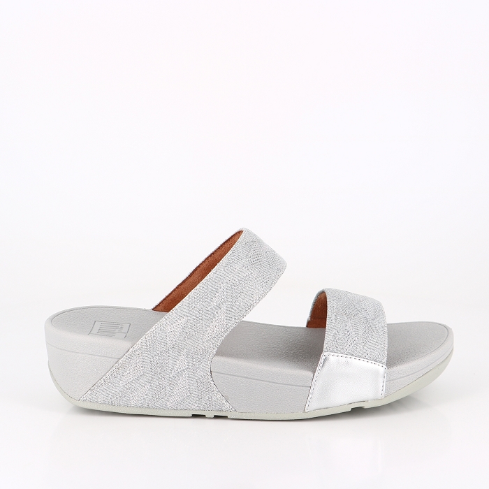 Fitflop chaussures fitflop sandales lulu glitz slides silver argent