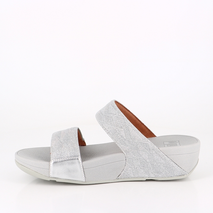Fitflop chaussures fitflop sandales lulu glitz slides silver argent9033901_3