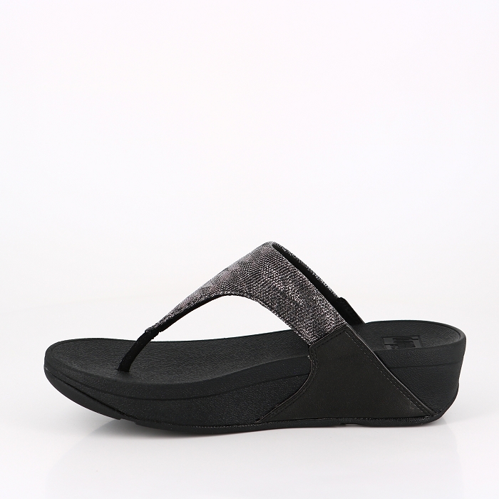 Fitflop chaussures fitflop tongs lulu glitz toepost black noir9034001_3