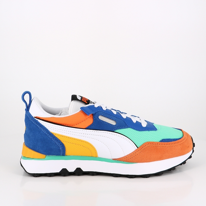 Puma chaussures puma rider fv future vintage biscay greenvibrant orange 