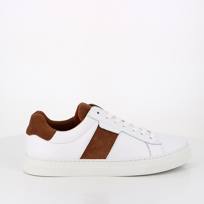 Schmoove chaussures schmoove spark gang nappa suede white cognac 