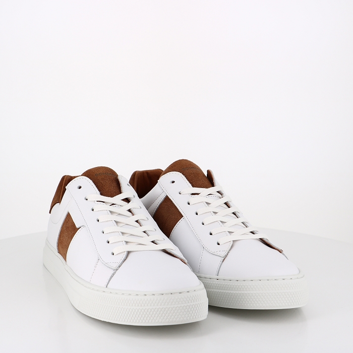 Schmoove chaussures schmoove spark gang nappa suede white cognac 9038201_5