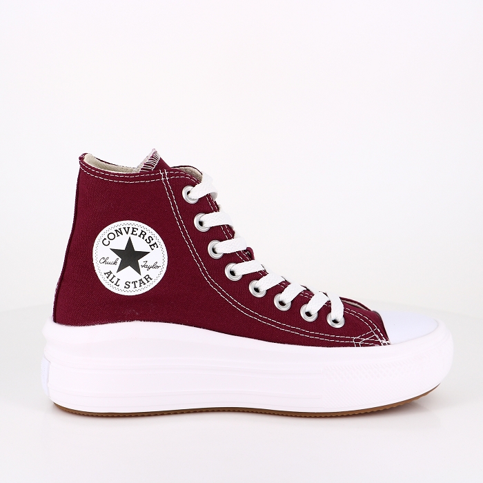 Converse chaussures converse move platform dark beetroot white white 