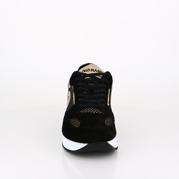 No name chaussures no name parko runner suede glory black gold noir9041101_2