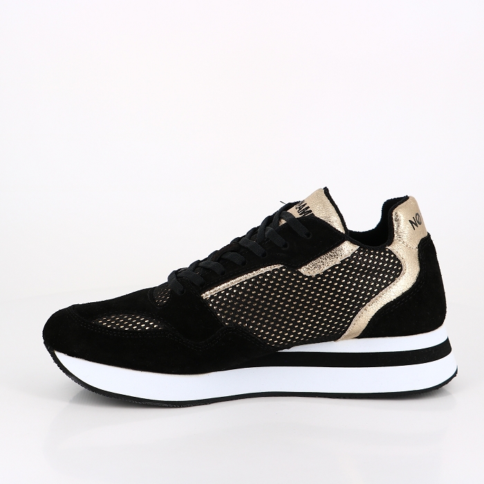 No name chaussures no name parko runner suede glory black gold noir9041101_3