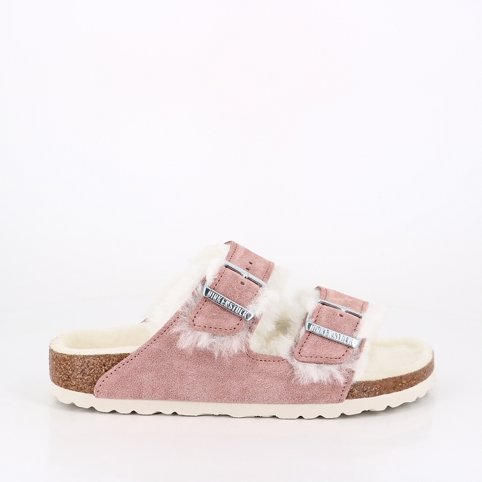 Birkenstock chaussures birkenstock arizona shearling pink clay rose