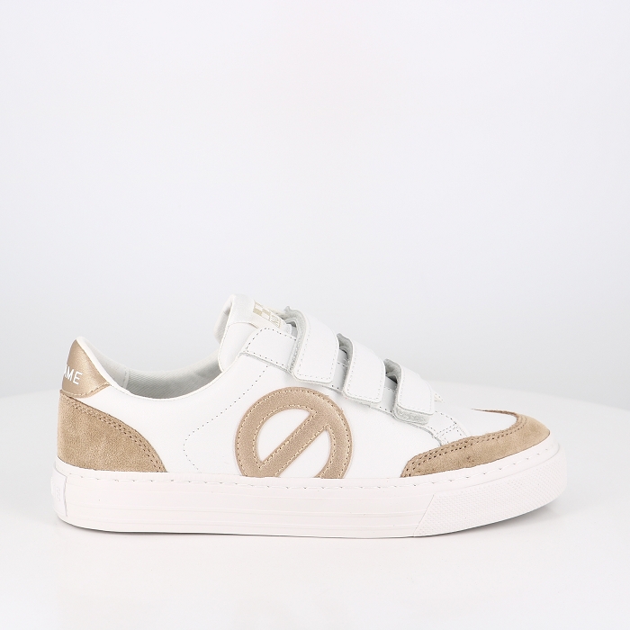 No name chaussures no name strike straps white gold blanc