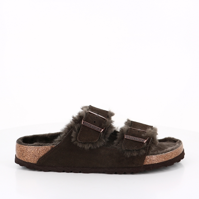 Birkenstock chaussures birkenstock arizona shearling mocca marron