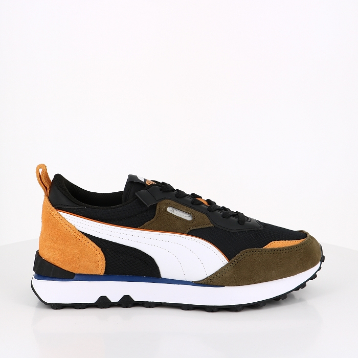 Puma chaussures puma rider future vintage noir orange brick 