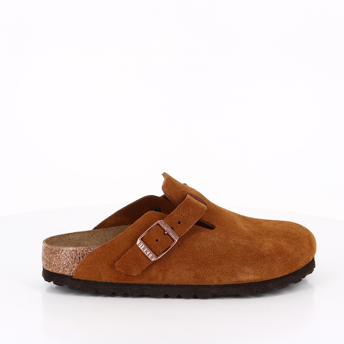 Birkenstock chaussures birkenstock boston suede mink marron