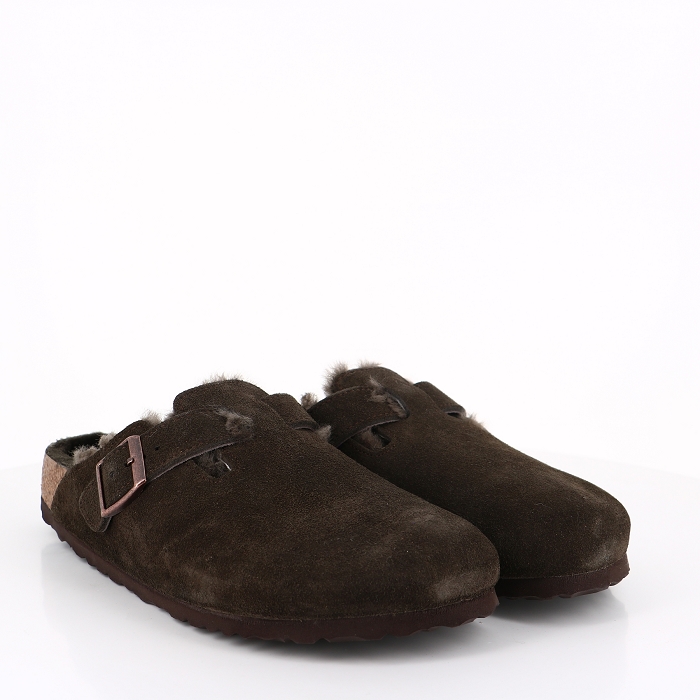 Birkenstock chaussures birkenstock boston shearling mocca homme marron9049401_5
