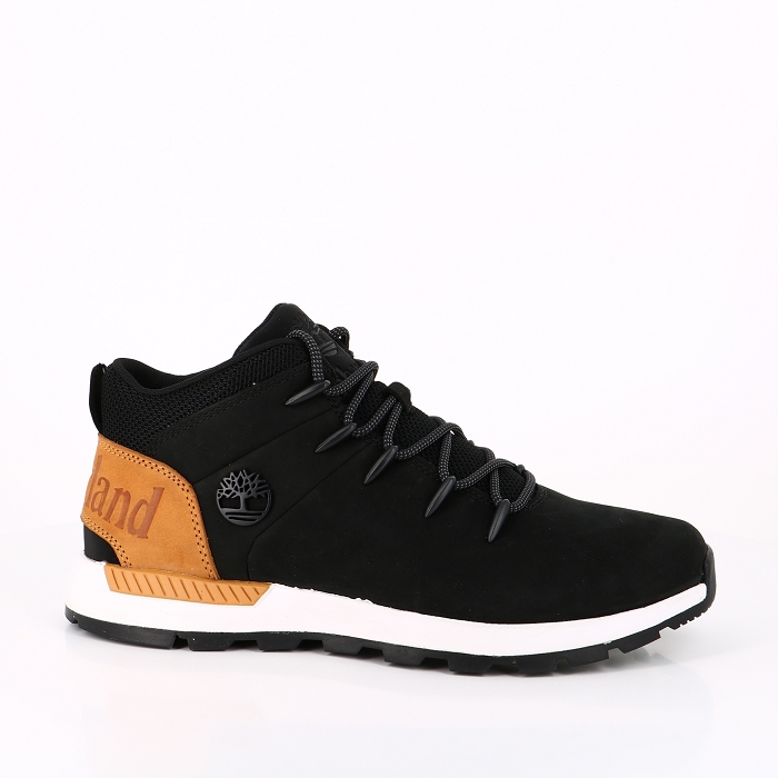 Timberland chaussures timberland sprint trekker mid black nubuck noir