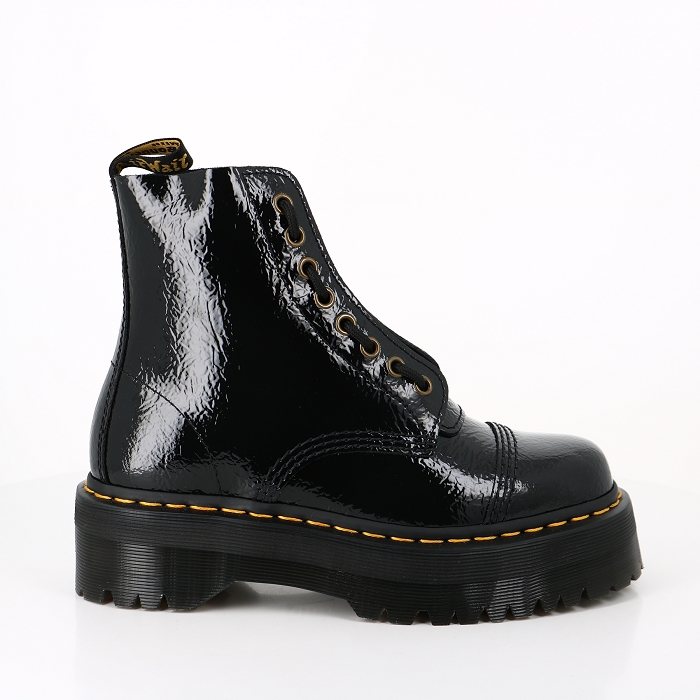 Dr martens chaussures dr martens sinclair black distressed patent 9053301_1