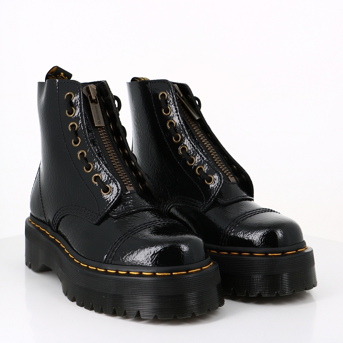 Dr martens chaussures dr martens sinclair black distressed patent 9053301_5