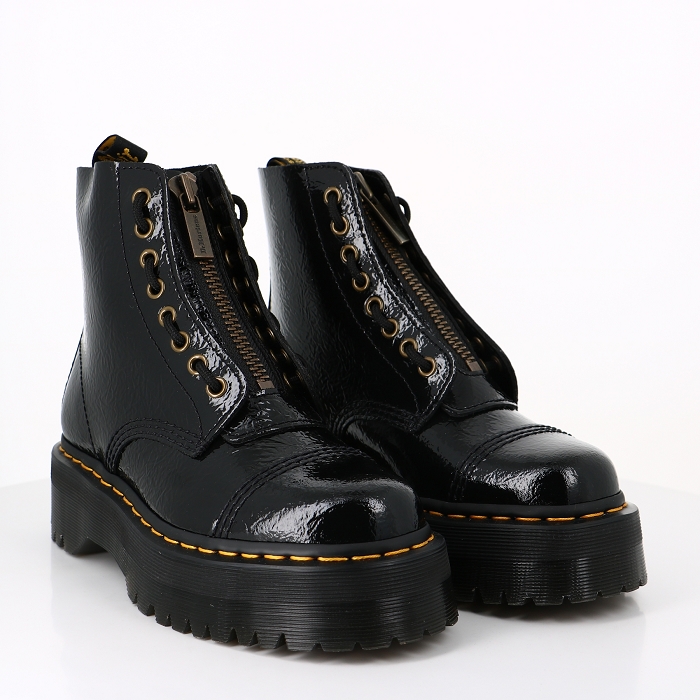 Dr martens chaussures dr martens sinclair black distressed patent noir9053301_5