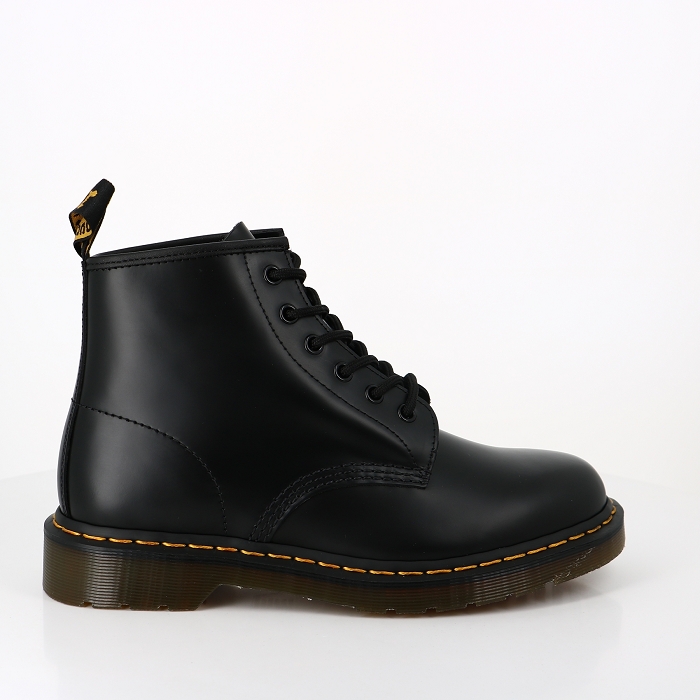 Dr martens chaussures dr martens 101 cuir black basse smooth noir