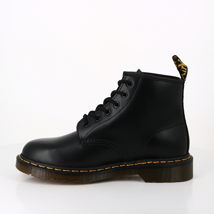 Dr martens chaussures dr martens 101 cuir black basse smooth noir9054001_3