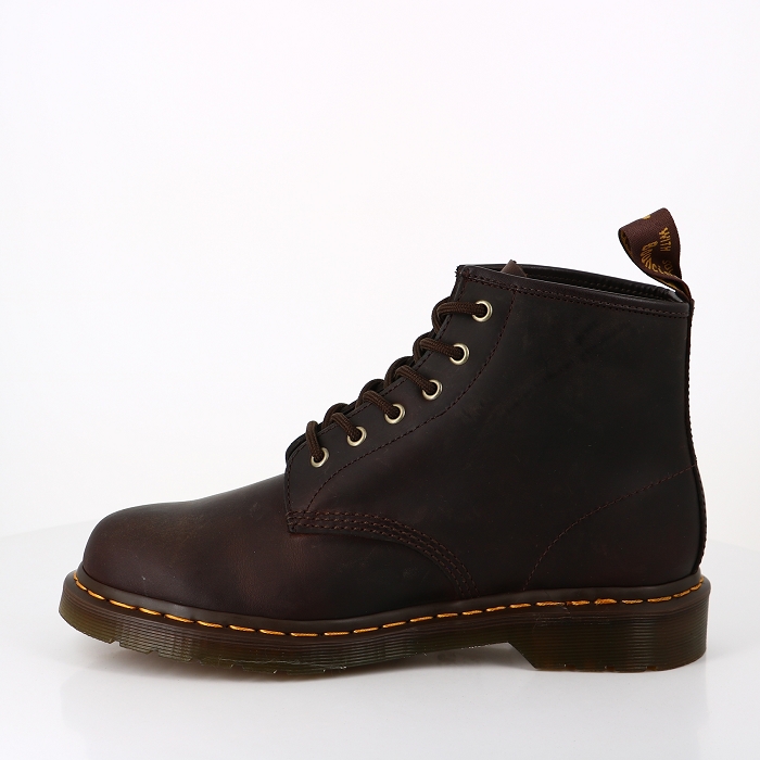 Dr martens chaussures dr martens 101dark brown cuir crazy horse marron9054301_3