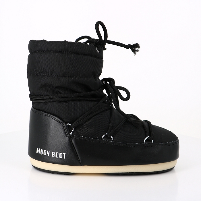 Moon boot chaussures moon boot bottes icon light low black nylon noir