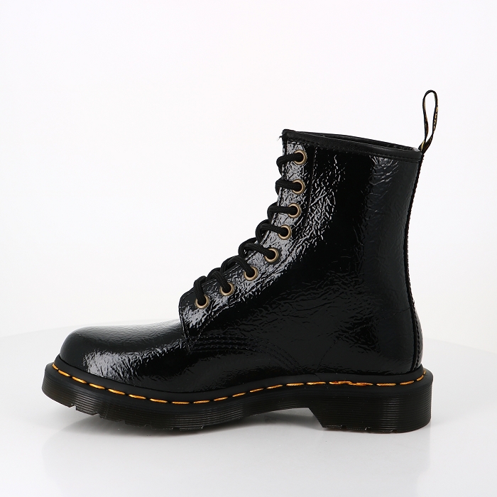 Dr martens chaussures dr martens 1460 black distressed patent noir9056201_3