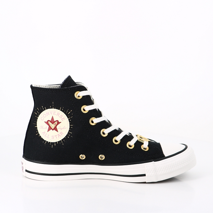 Converse chaussures converse hearts valentines day black noir