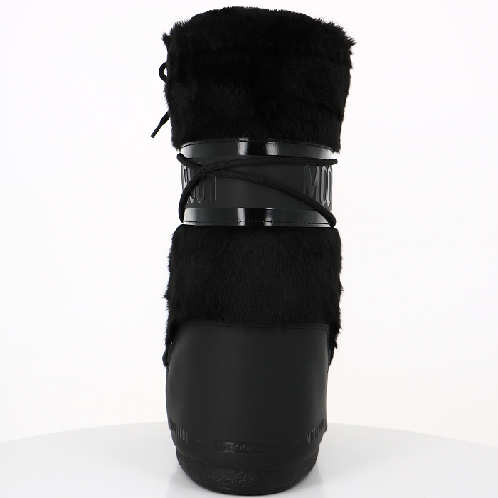 Moon boot chaussures moon boot bottes icon black en fausse fourrure noir9058601_4