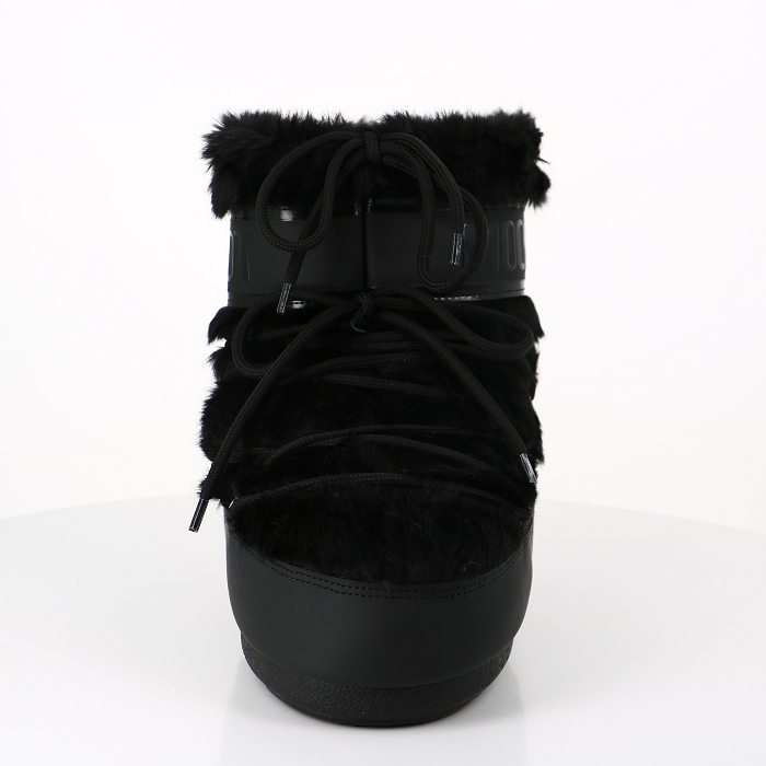 Moon boot chaussures moon boot bottes icon low black en fausse fourrure noir9058701_2