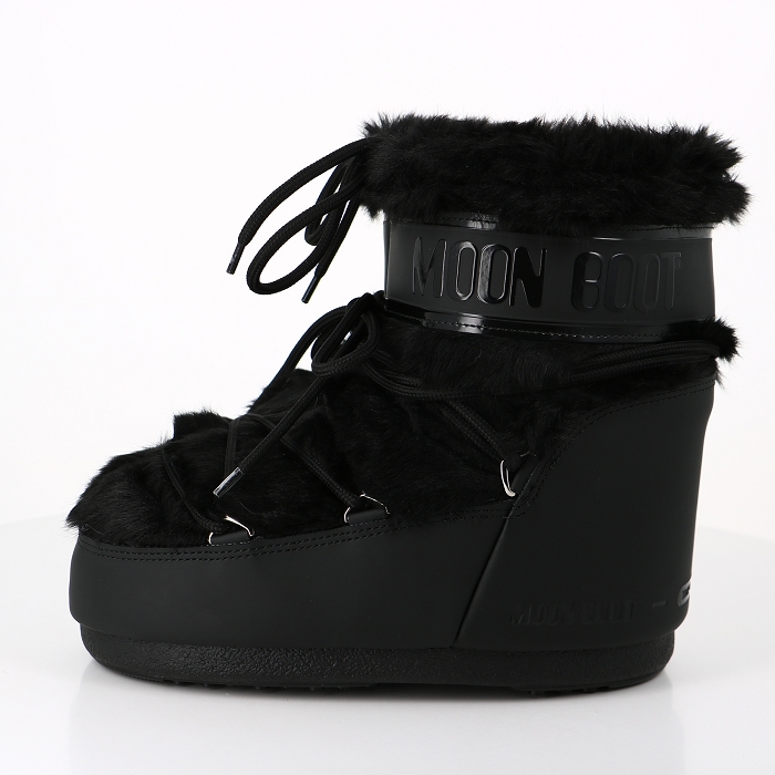 Moon boot chaussures moon boot black icon low fausse fourrure noir9058701_3