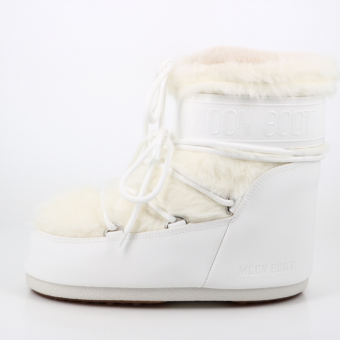 Moon boot chaussures moon boot bottes icon low fausse fourrure blanc9059101_3
