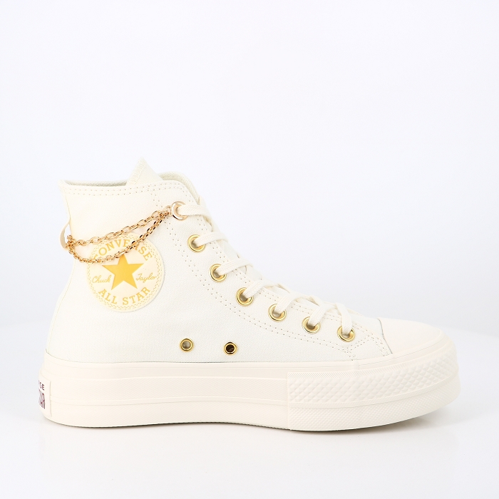 Converse chaussures converse chuck taylor all star gold chain blanc