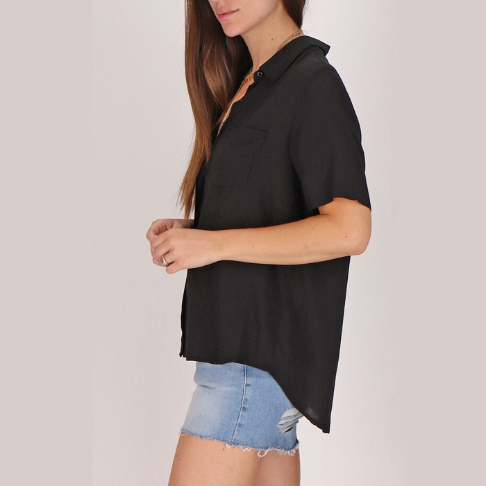 Les tropeziennes textile les tropeziennes dona chemise mc noir 9062001_2