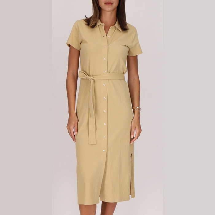 Les tropeziennes textile les tropeziennes flory robe polo longue sable 