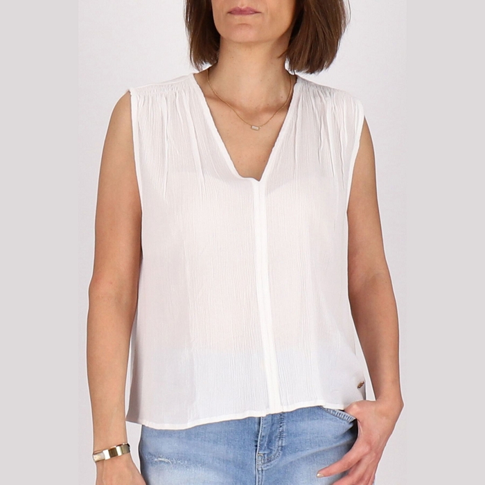 Les tropeziennes textile les tropeziennes mayabay top sans manche blanc 