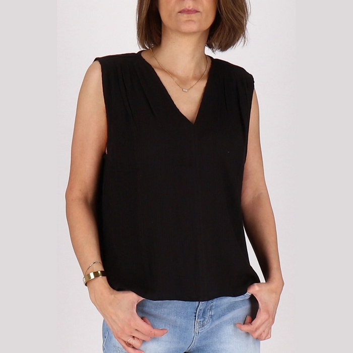 Les tropeziennes textile les tropeziennes mayabay top sans manche noir 