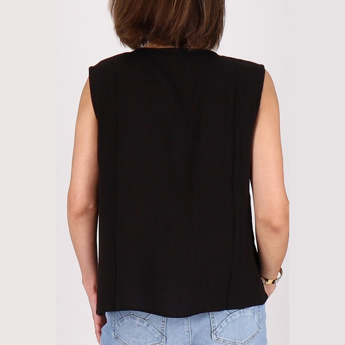 Les tropeziennes textile les tropeziennes mayabay top sans manche noir 9064401_3