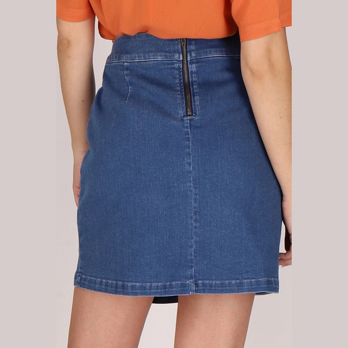 Les tropeziennes textile les tropeziennes santorin jupe blue jean 9064701_3