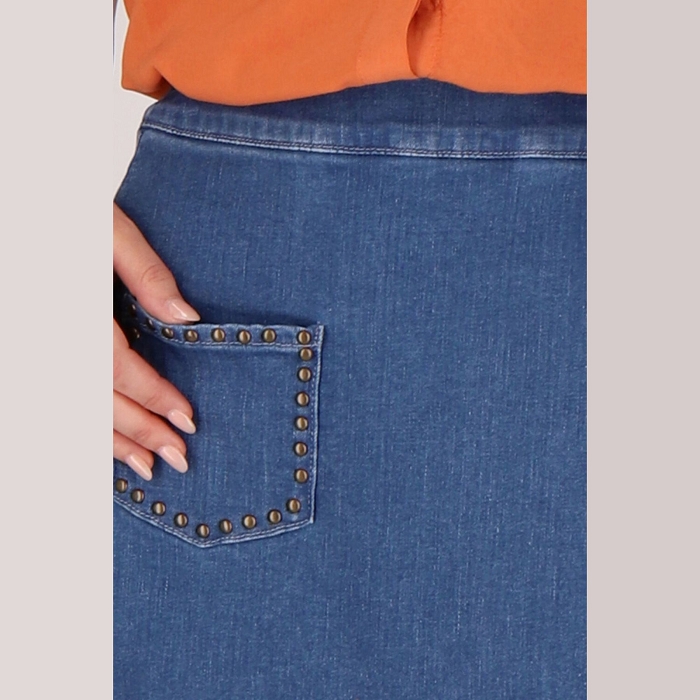 Les tropeziennes textile les tropeziennes santorin jupe blue jean 9064701_4