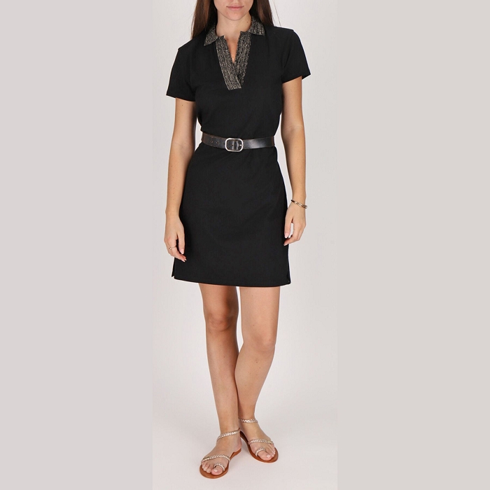 Les tropeziennes textile les tropeziennes huttes robe polo noir 9065701_4