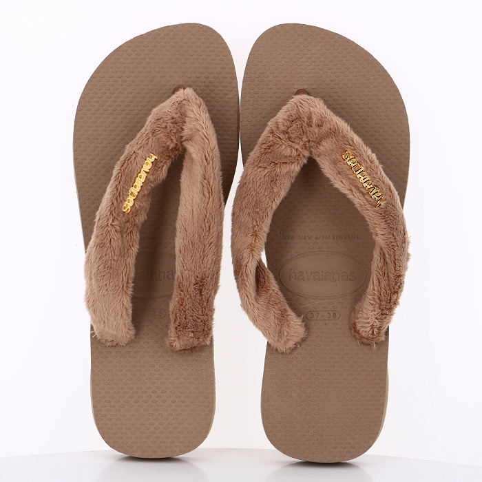 Havaianas chaussures havaianas top home fluffy rose gold 